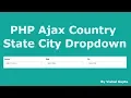 PHP Ajax Country State City Dropdown with PDO in Hindi