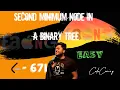 Second Minimum Node In a Binary Tree LEETCODE - 671 Easy solution