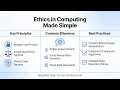 Ethics in Computing Made Simple 15 Minutes