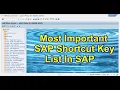 Most Important SAP Shortcuts List in SAP SAP Shortcut Key