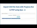 Import CSV File Data with Progress Bar in PHP using Ajax - 3