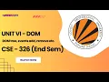 JavaScript DOM for LPU CSE326 DOM Tree Nodes Events Unit 6 End Sem