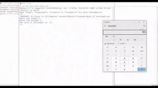Python Program to find Area of a Rectangle