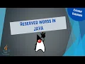 Reserved Words Keywords In JAVA JAVA tutorial for beginners - 2