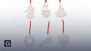 Lenox 6-Piece Sparkle Scroll Ornament Set QVC