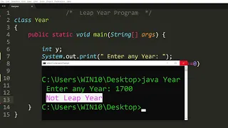 Java program to check input year is leap year or not Learn Coding