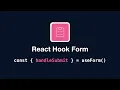 react hook form - useForm handleSubmit