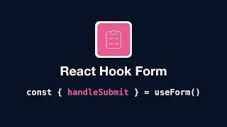react hook form - useForm handleSubmit