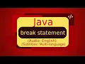 Java break statement Java Course
