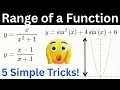 5 Simple Tricks to Find Range of a Function