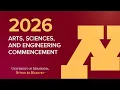 2026 UMN Arts Sciences and Engineering Graduate Commencement