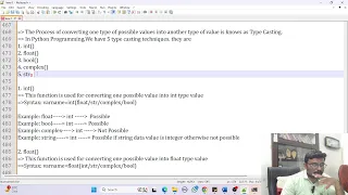 Session 6 Type Casting Techniques in Python