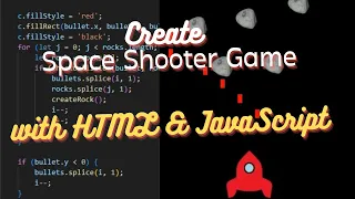 create complete space shooter game with just html css js