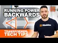 Can a step down transformer be reverse fed Maddox Transformer