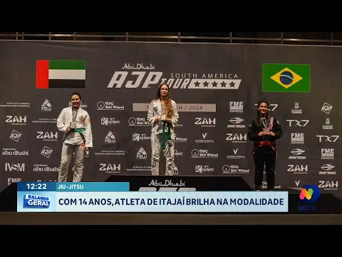 Atleta de Jiu-jitsu de Itajaí brilha na modalidade com apenas 14 anos