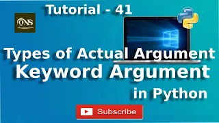 Keyword Arguments in Python Tutorial - 41 Python Tutorial