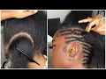Criss-cross Lemonade Braids on Very Thick Natural Hair Summertime Go To Braids