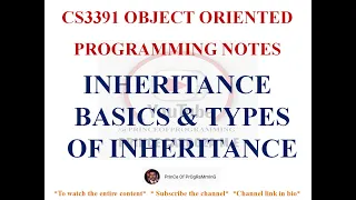 INHERITANCE IN JAVA NOTES CS3391 OBJECT ORIENTED PROGRAMMING NOTES 2021 REGULATION CSE
