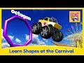 Learn Shapes with Monster Trucks and Carnival Game for Kids