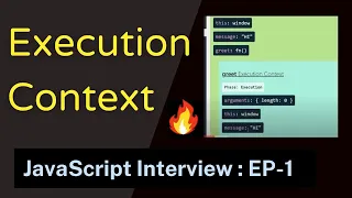 Execution context in JavaScript JavaScript Interview Series Ep-01 How JavaScript Works