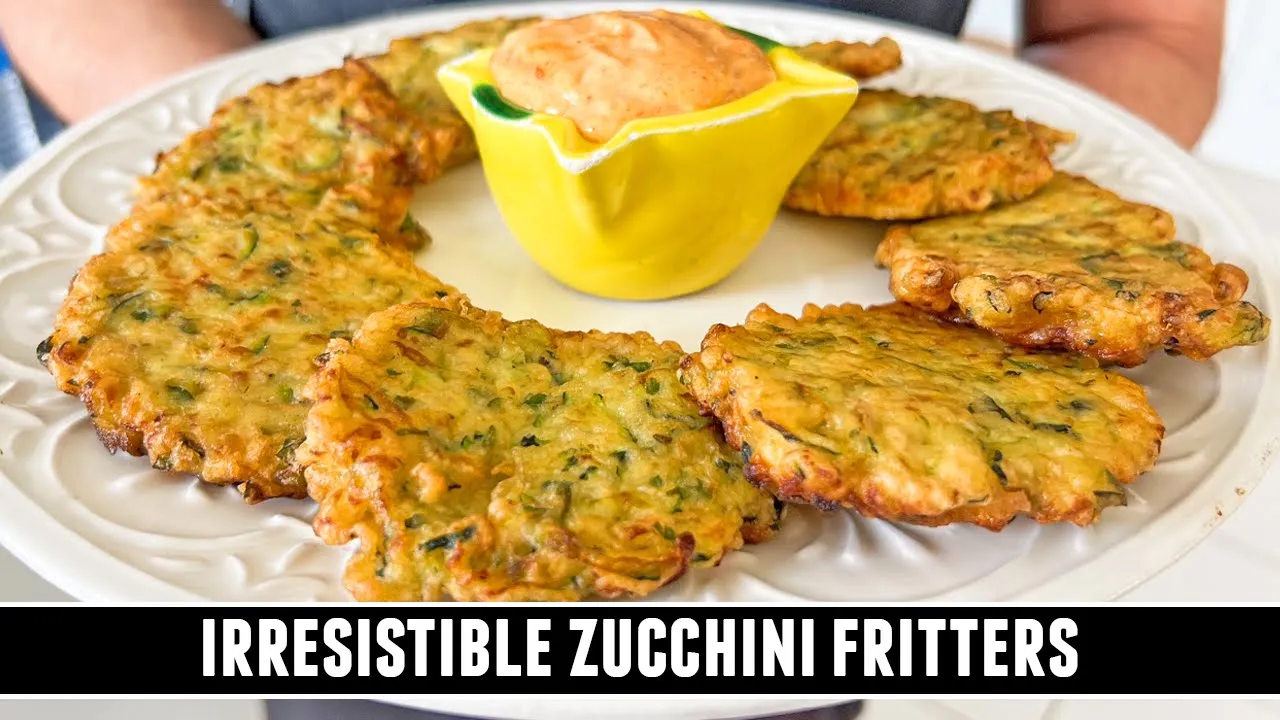 EASY Zucchini Fritters Recipe   Quick & Crispy Zucchini Fritters