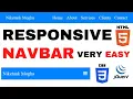 Responsive Navigation Menu Bar using HTML5 CSS3 jQuery