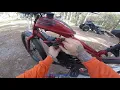 umi parts A7TC red triple electrode spark plugs unboxing dry fitting in motorized bike 66cc