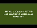 HTML jQuery UTF-8 not working with ajax request