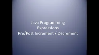 Java Programming - Expressions