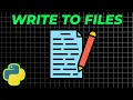 How To Write To a File In Python Python File Write