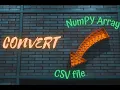 How to Convert a NumPy array to a CSV file