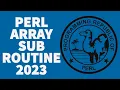 Perl Subroutine Code - Add Elements In Array Using STDIN 2023