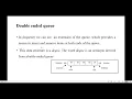 Data Structures Session 28 Queue - Double ended queue