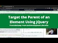 Target the Parent of an Element Using jQuery jQuery freeCodeCamp Tutorial