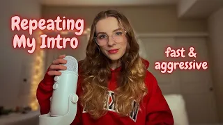 ASMR | FAST AND AGGRESSIVE WET & DRY MOUTH SOUNDS AND HAND MOVEMENTS (repeating my intro) ????☀️????