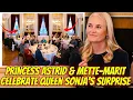 De onverwachte verschijning van kroonprinses Mette-Marit en de ongelooflijke verrassing van konin...