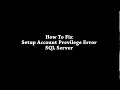 How To Fix Setup Account Privilege Error SQL Server