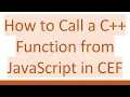 How to Call a C Function from JavaScript in CEF