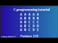 Alphabet pattern tutorial ll C programming language ll