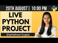 LIVE Python project coding Python live stream fun with data science Shambhavi Gupta