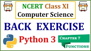Back Exercise Questions - NCERT Class 11 Computer Science with Python Chapter 7