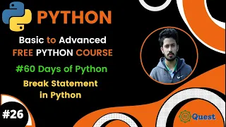 Day-26 60 Days of Python Break Continue Statements in Python rashakil