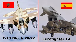 F-16 Block 72 de Marruecos vs Eurofighter Tranche 4 de España