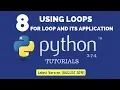For Loop in Python Python 3 7 4 Tutorial 8 Range in for loops Quick Guide AUGUST 2019