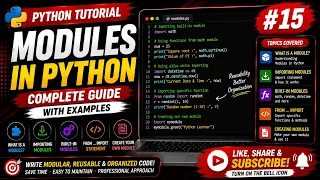 Python Tutorial Modules in Python Explained import from Built-in Modules