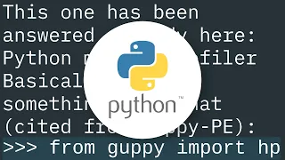 How do I profile memory usage in Python