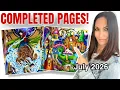 What I Coloured in JULY 2026 Adult Colouring Completed Pages
