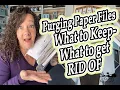 Purging Paper Files What to Keep - What to get rid of