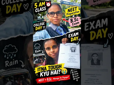 NEET 2027 + B.Sc Exam 😭 | 5 AM Class से Exam तक | Student Life Mini Vlog