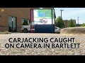 shows people pointing guns outside Bartlett restaurant